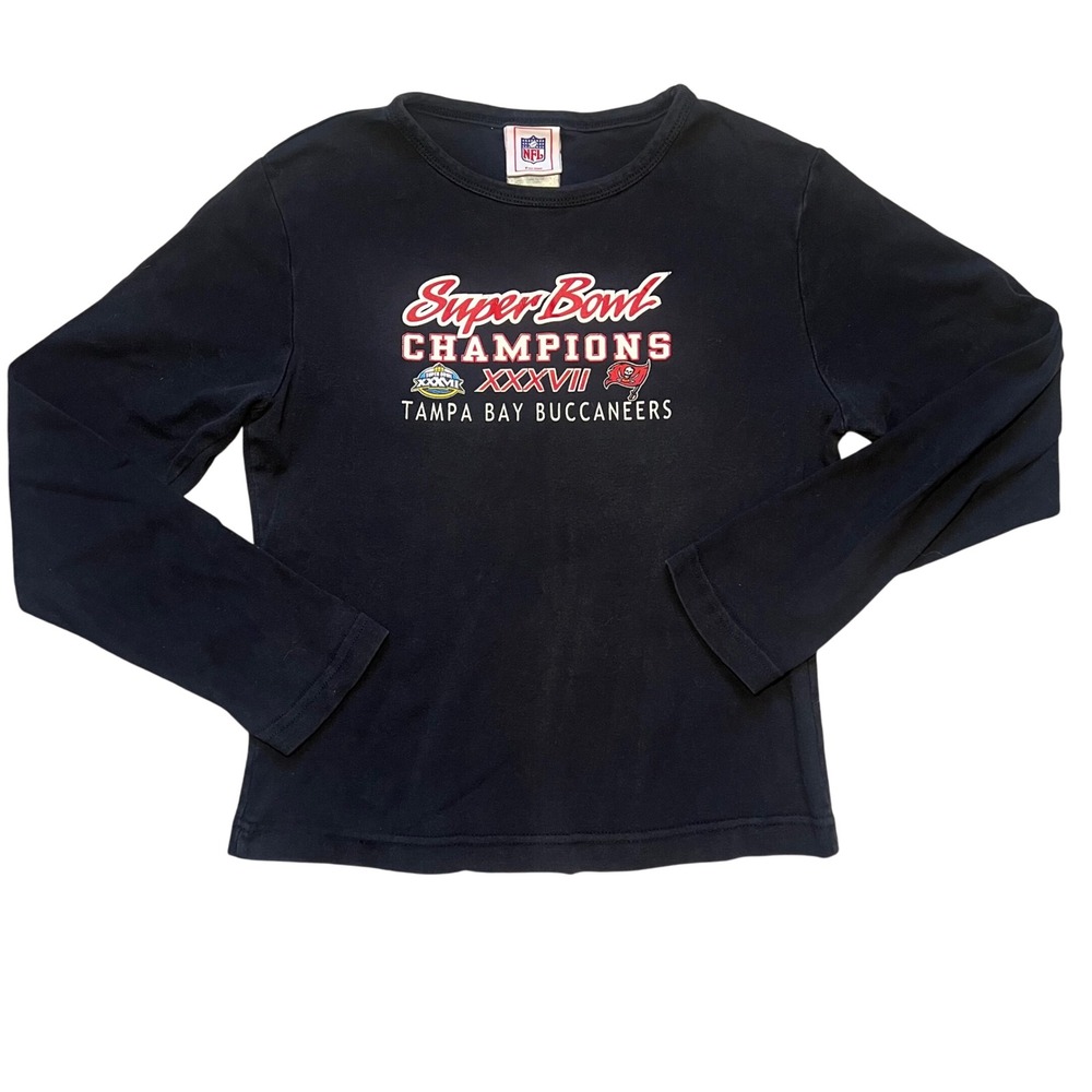 VTG 2003 NFL Super Bowl Champs Tampa Bay Buccaneers Long‎ Sleeve Womens M Shirt